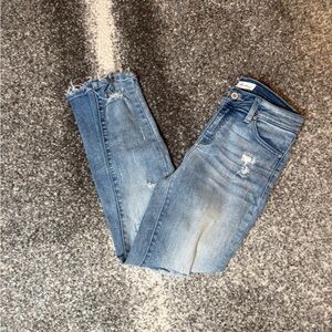 Blue Distressed Women Jeans
